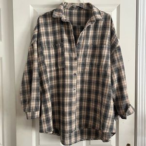Boohoo oversized flannel